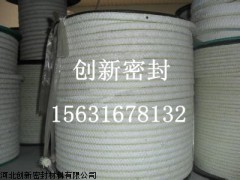 白色陶瓷纤维盘根，不锈钢丝增强陶瓷纤维盘根