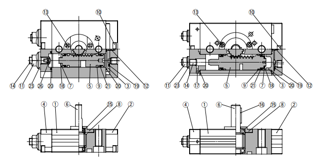 smc摆动气缸内部结构图,smc摆动气缸结构图:smc摆动气缸原装进口主要