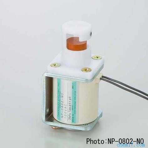 NP系列日本进口夹管电磁阀,用于医疗分析水质分析液相色谱仪器